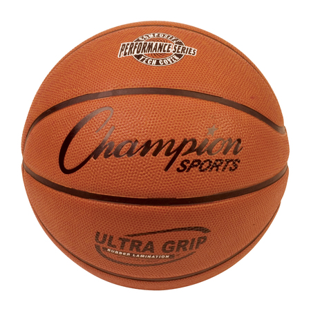 CHAMPION SPORTS Ultra Grip Rubber Basketball with Bladder, Official Size 7 BX7